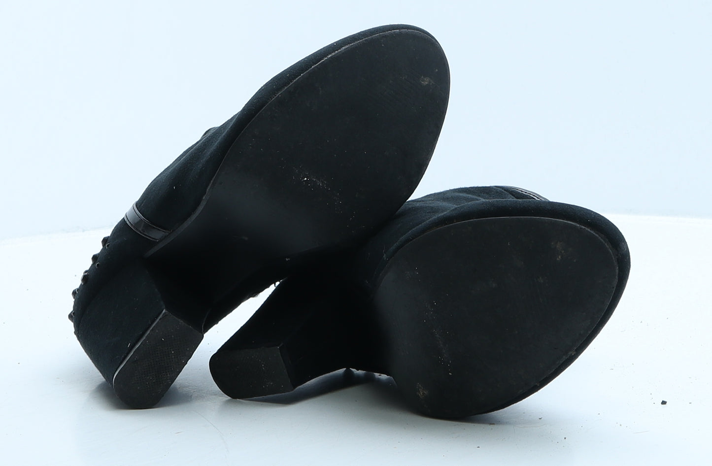 F&F Womens Black Suede Bootie Boot UK 4 37