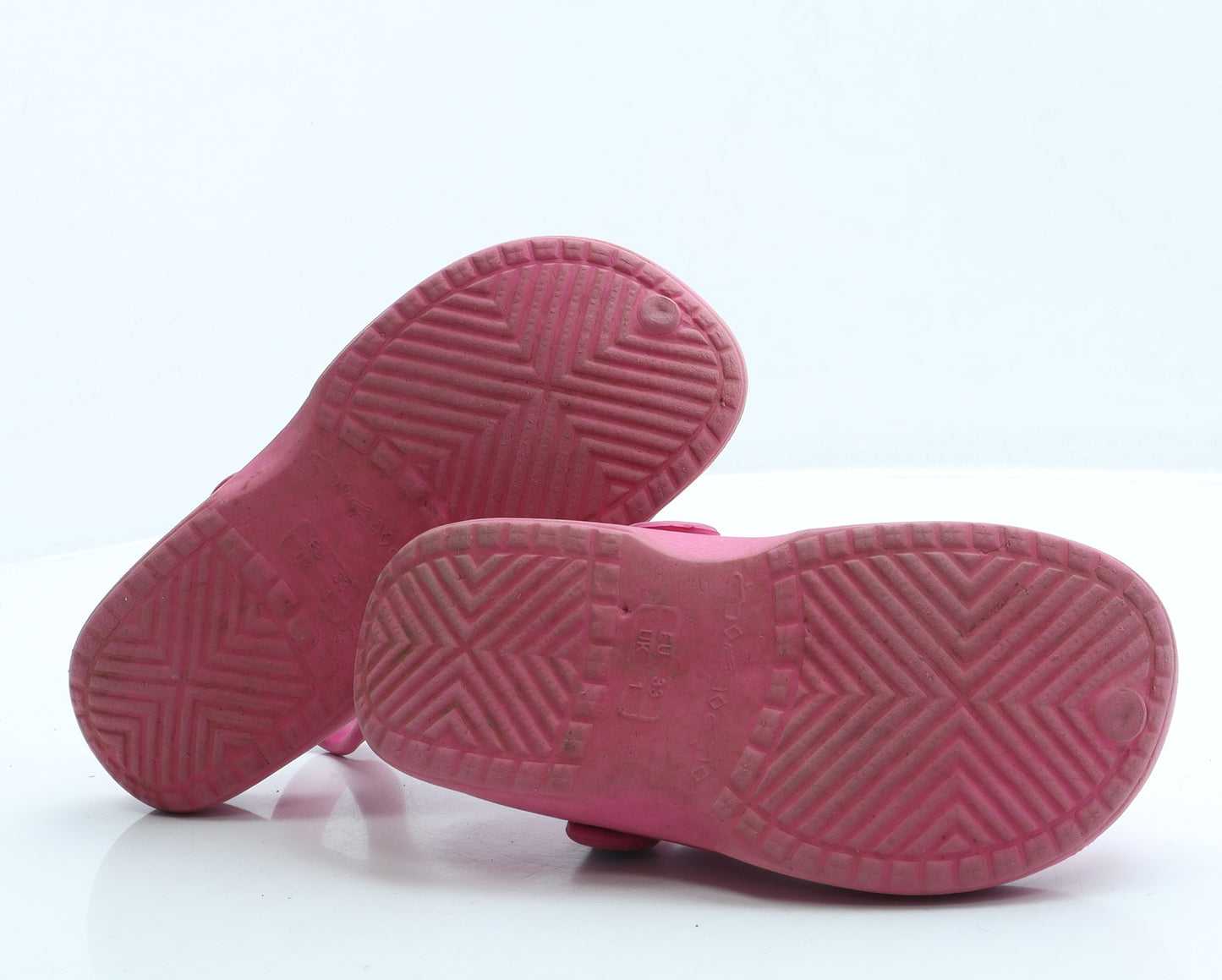 Preworn Girls Pink Rubber Clog Sandal UK 1 33