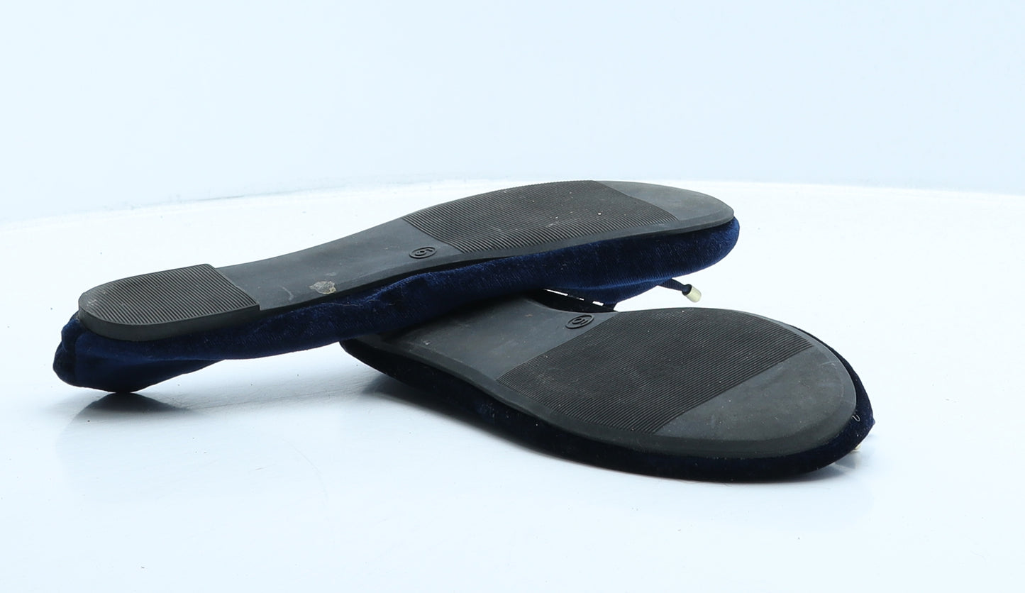 George Womens Blue Synthetic Ballet Flat UK 5 38