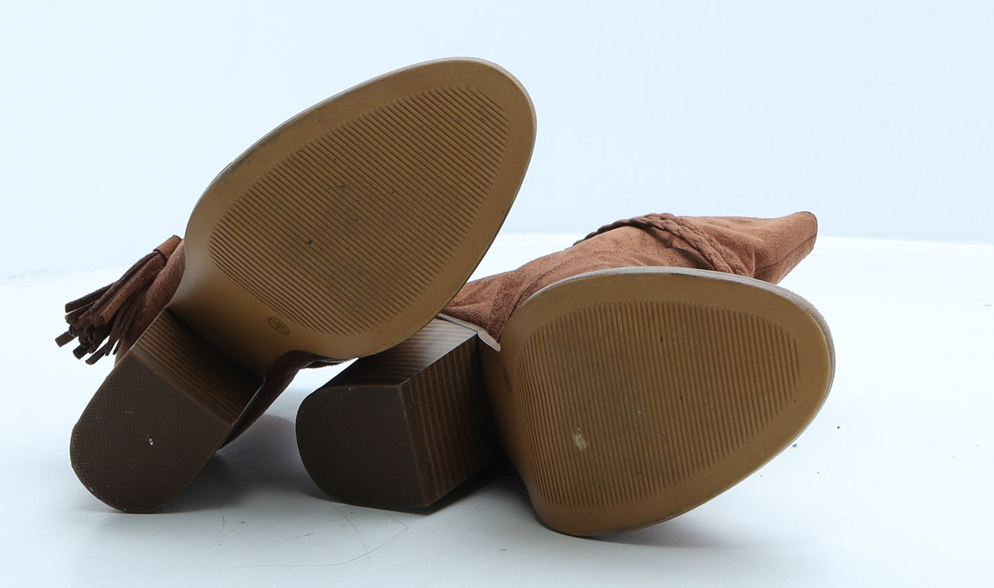 F&F Womens Brown Suede Bootie Boot UK 3 36