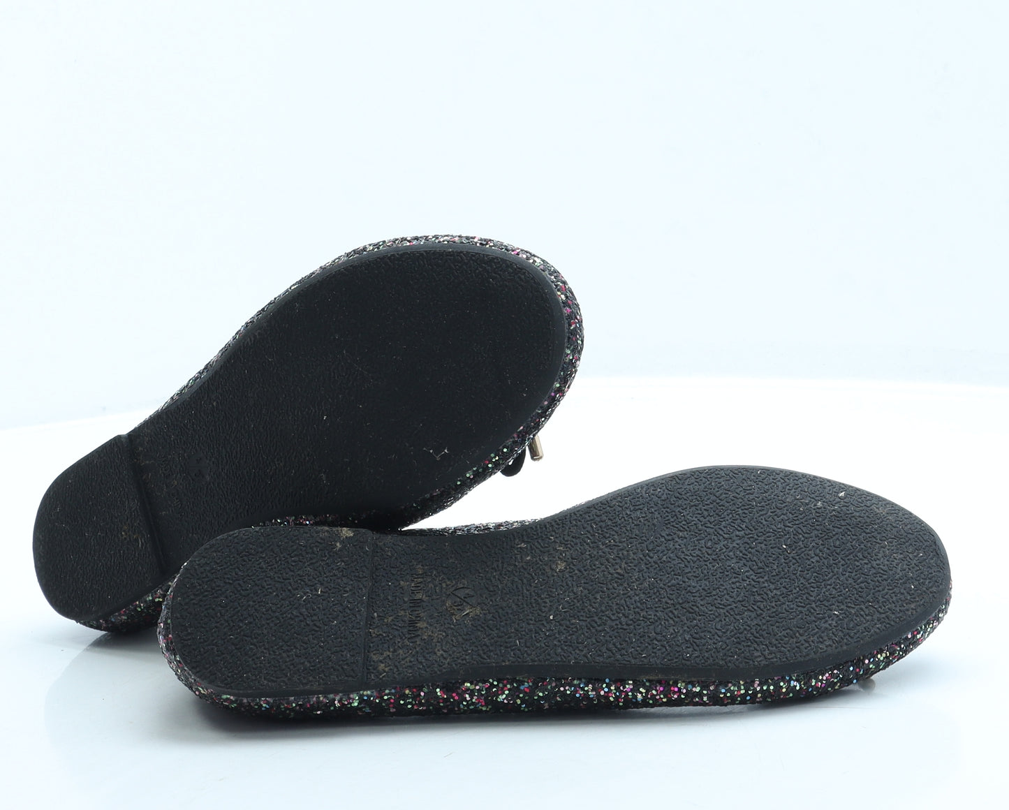 George Womens Black Polyester Ballet Flat UK 4 37