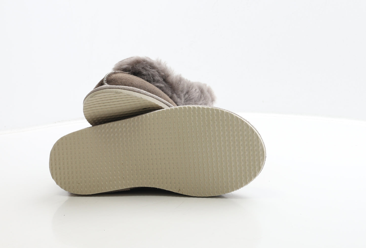 Westmorland Womens Brown Leather Shearling Style Slipper UK 39