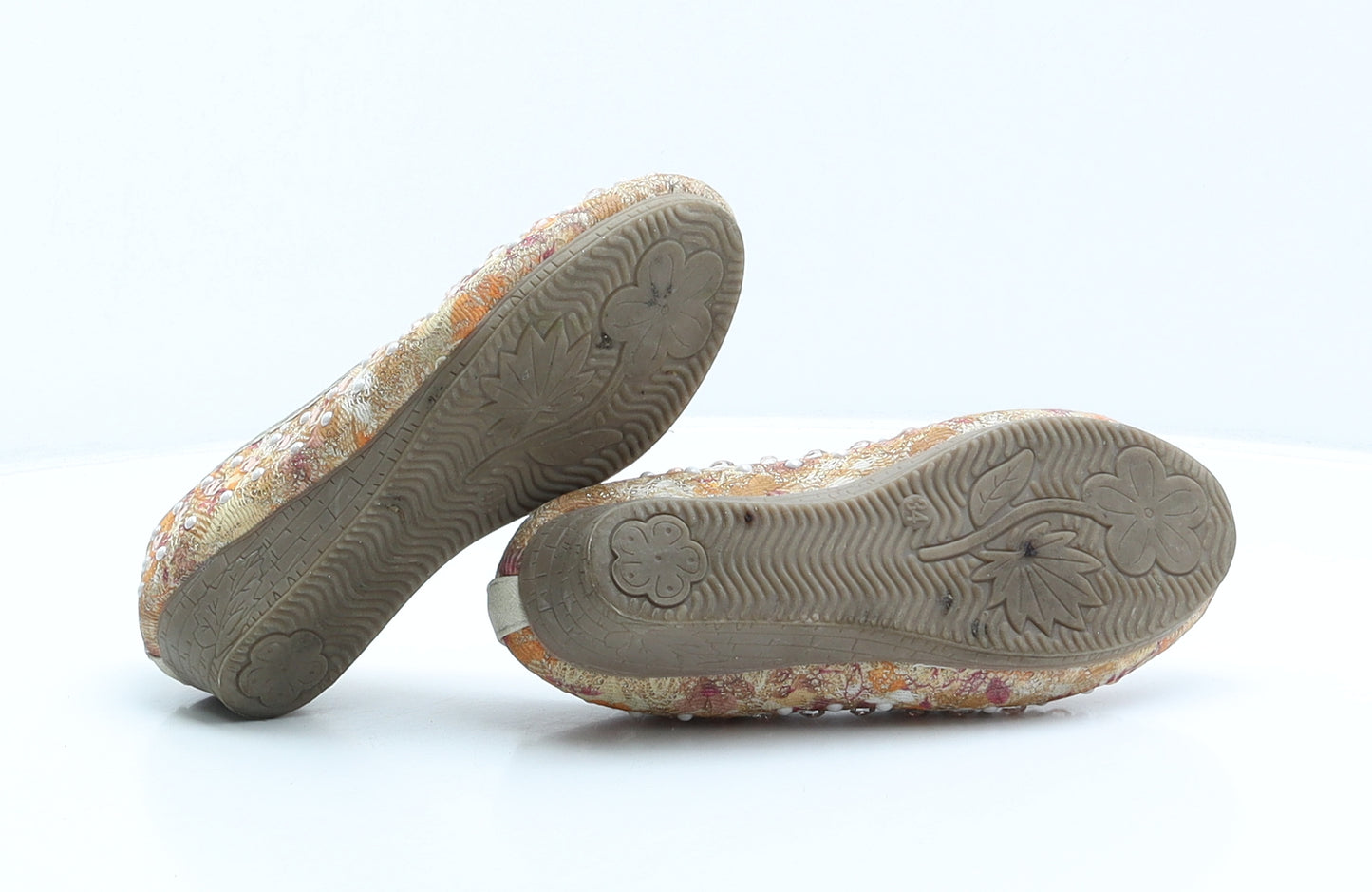 Preworn Girls Multicoloured Floral Polyester Ballet Casual UK 1 34