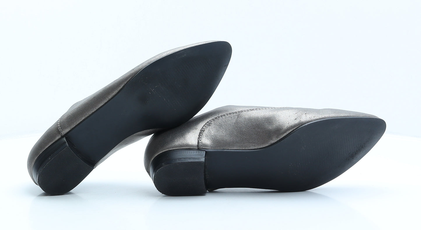 F&F Womens Gold Synthetic Oxford Casual UK 7 41