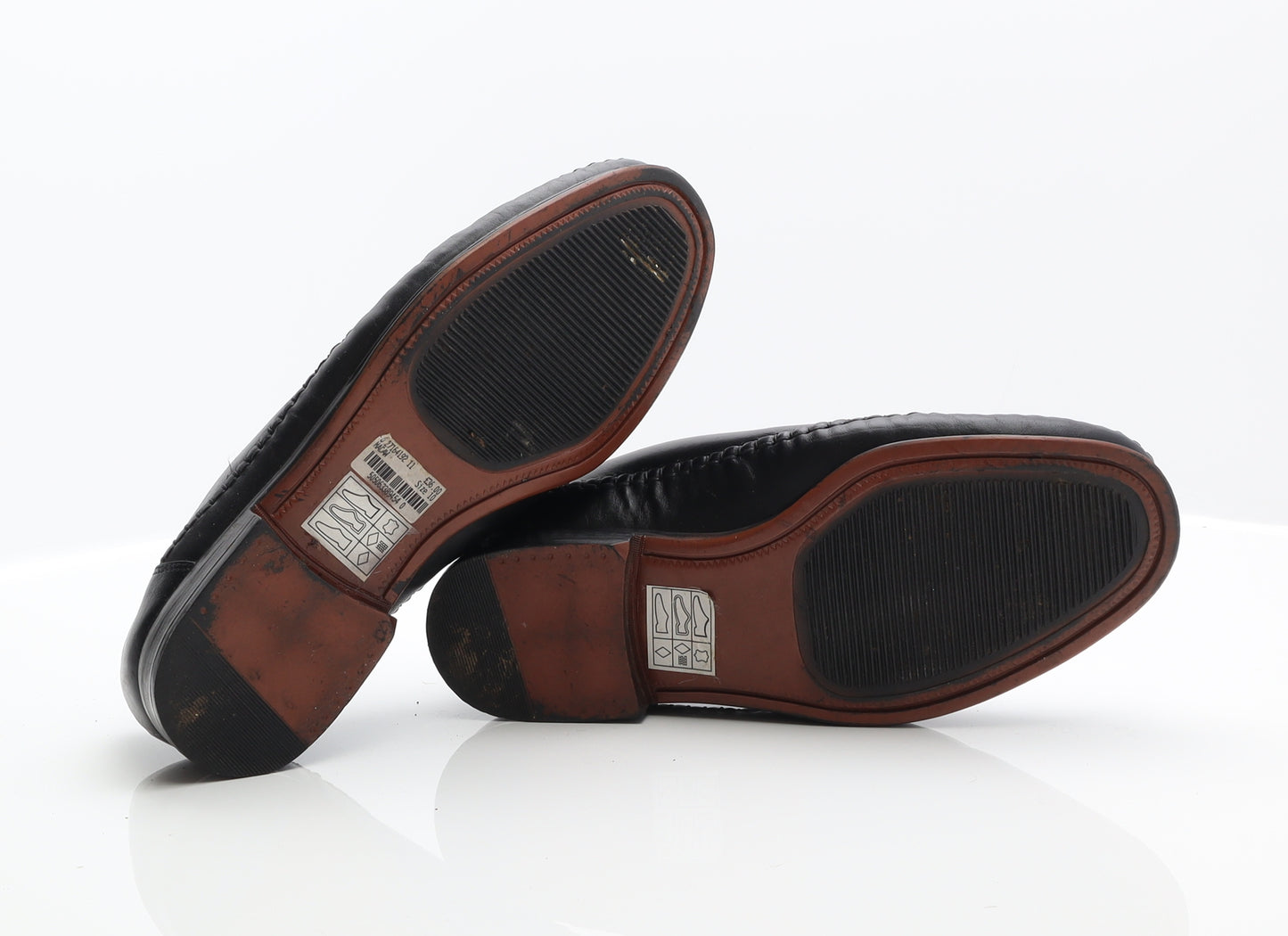 Grosvenor Mens Black Leather Oxford Dress UK 10