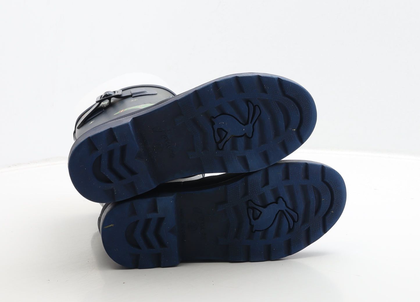 Joules Boys Blue Rubber Wellies Boot UK 2 34 - Space & Rockets Detail