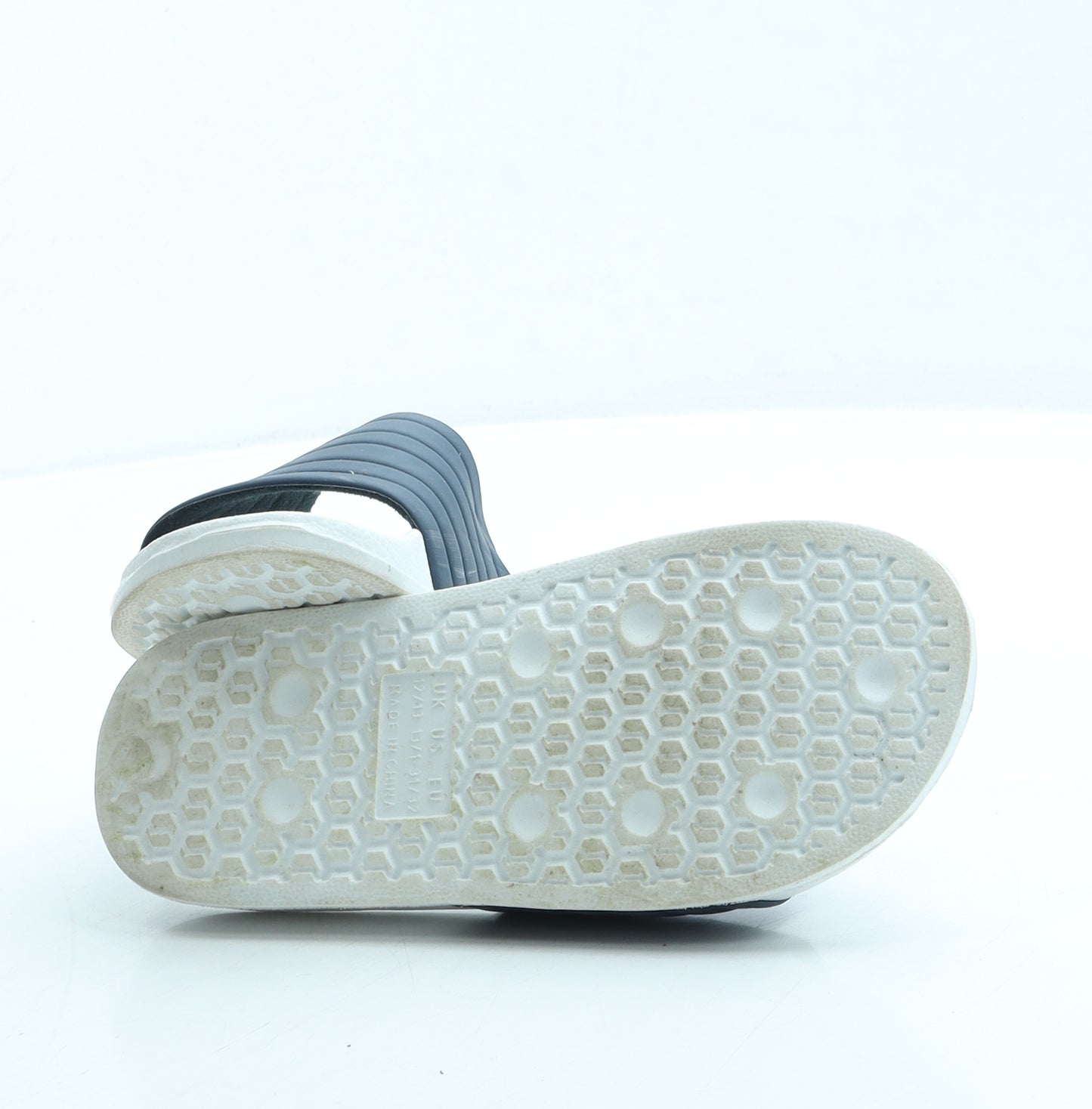 Preworn Boys Blue Rubber Slider Sandal UK 12