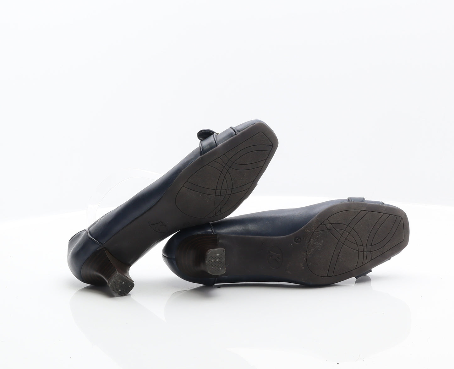 Preworn Womens Blue Leather Court Heel UK 4