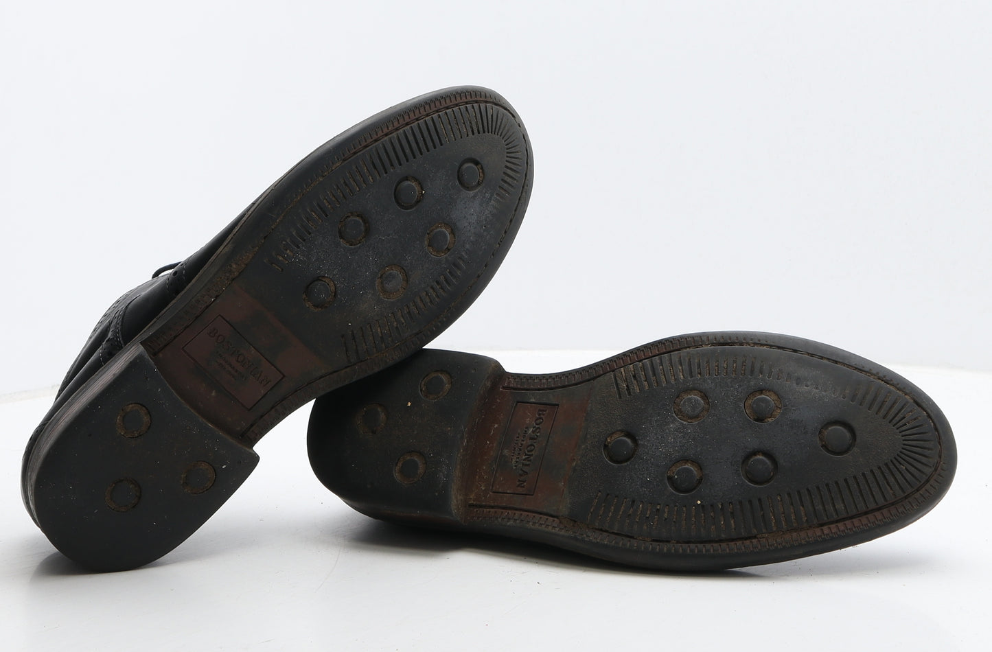 Bostonian Mens Black Leather Brogue Dress UK 8.5 42.5