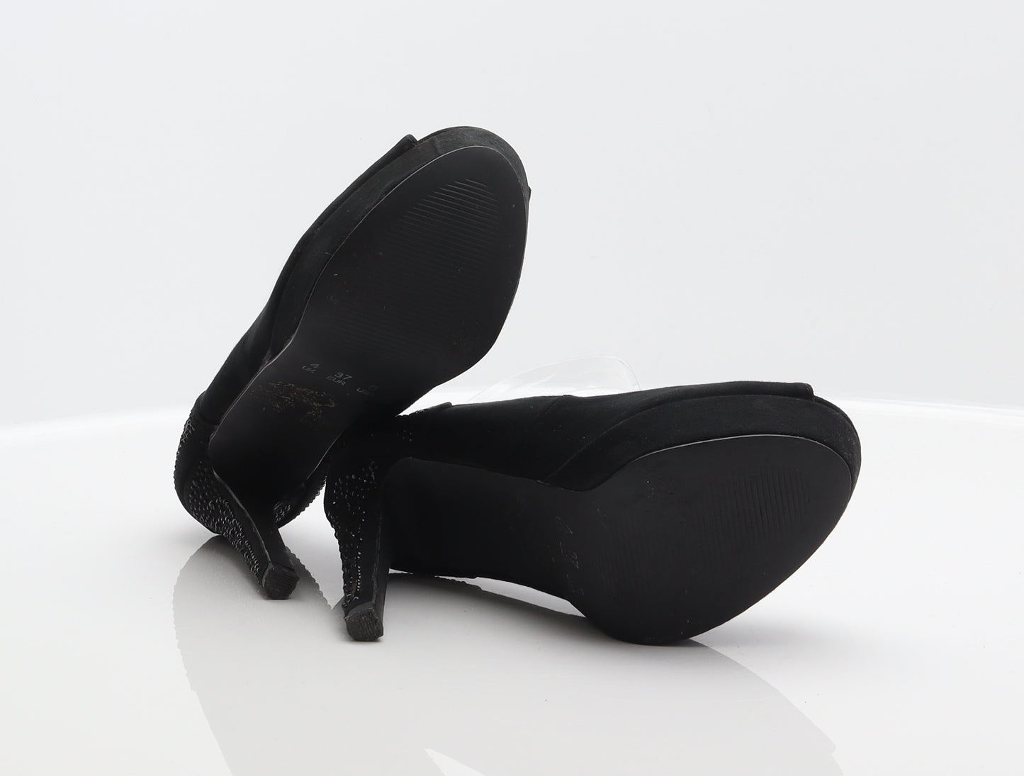 Atmosphere Womens Black Polyester Court Heel UK 4 37