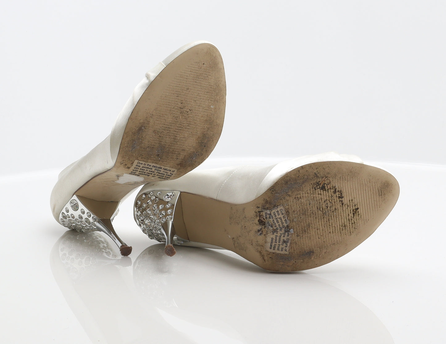 Preworn Womens White Polyester Court Heel UK 6