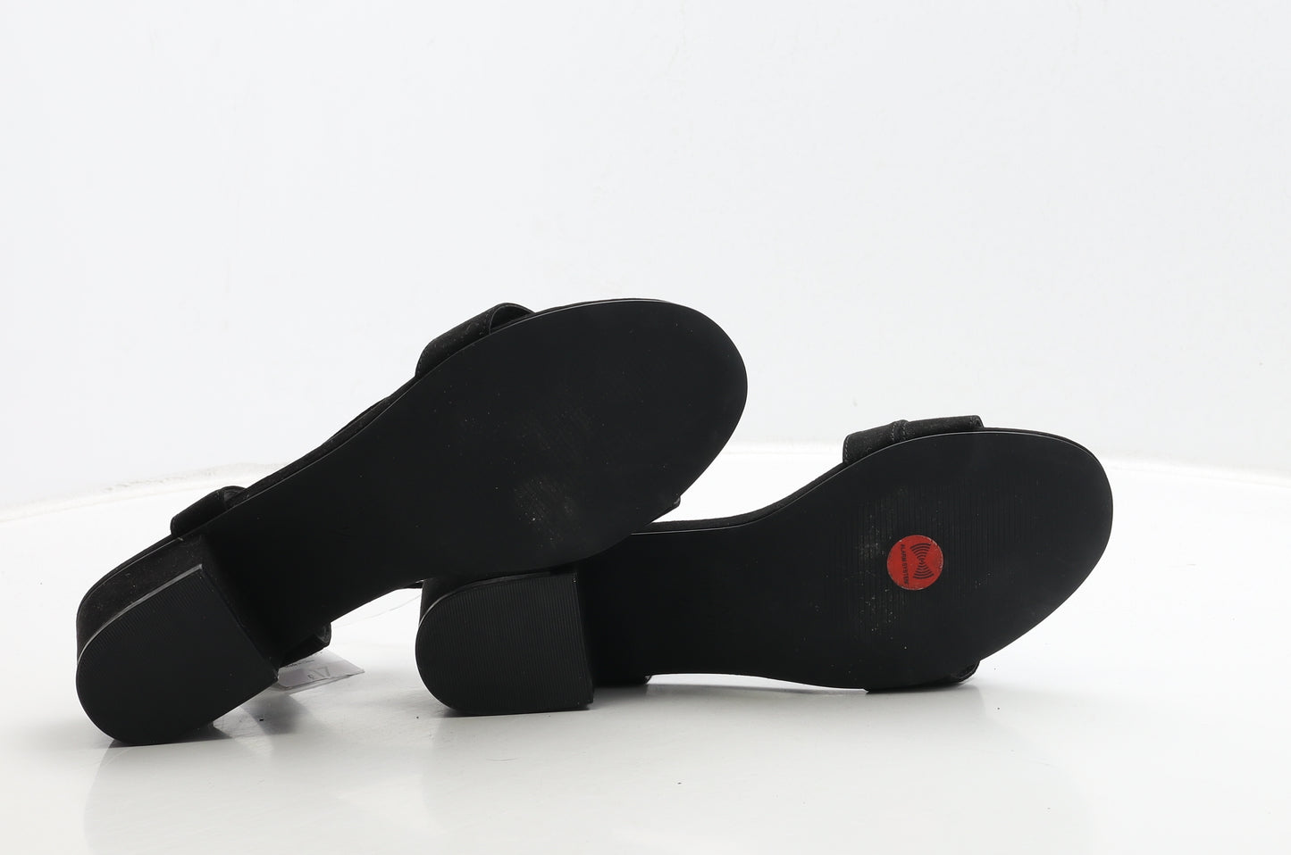 Matalan Womens Black Suede Strappy Heel UK 7 40 - Wide Fit