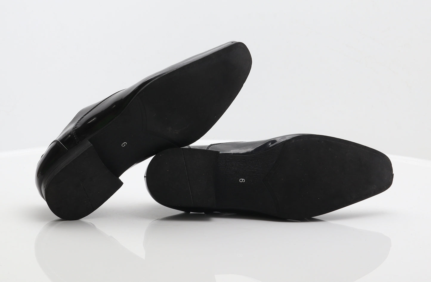 Goor Mens Black Patent Leather Oxford Dress UK 6