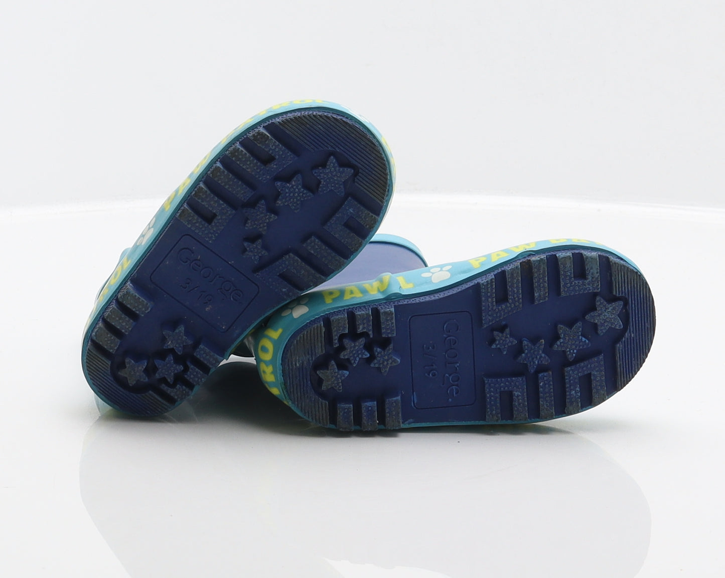 George Boys Blue Synthetic Wellies Boot UK 3 19 - Paw Patrol