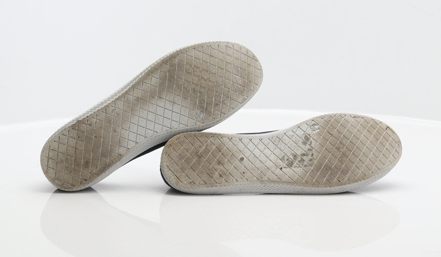 Atmopshere Womens Blue Fabric Slip On Flat UK 5 38