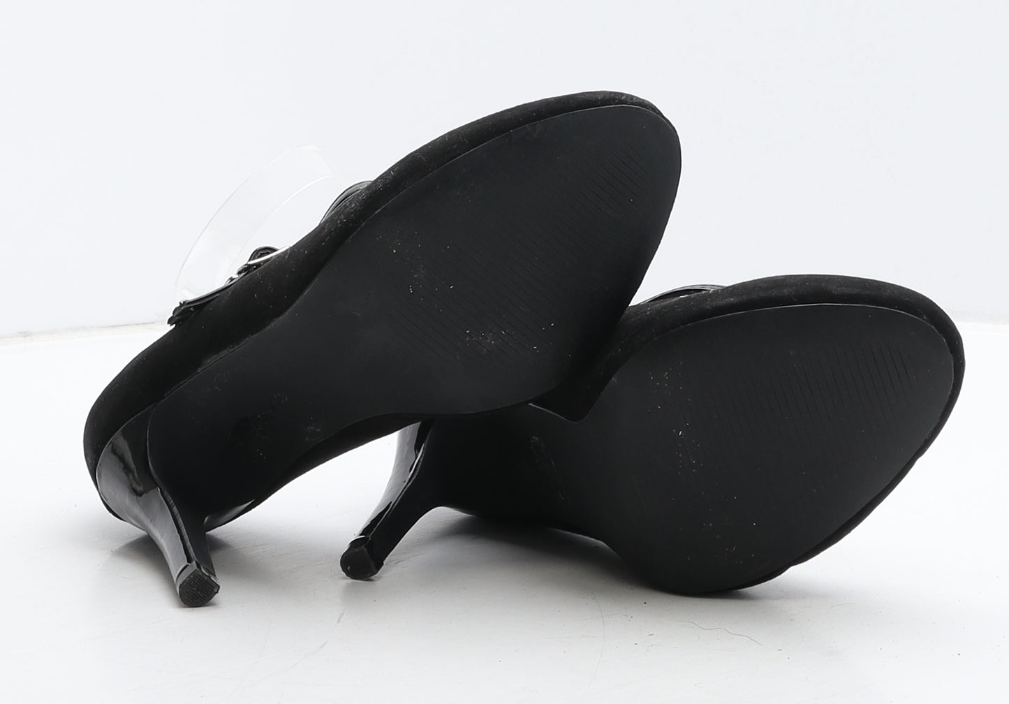 Primark Womens Black Suede Court Heel UK 4 37