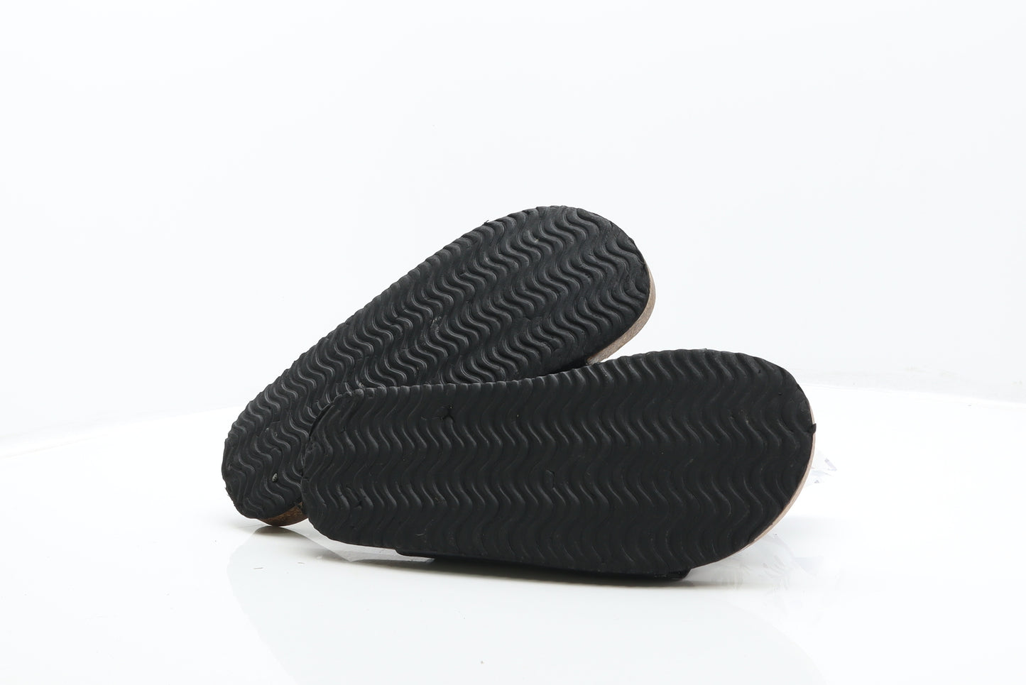 Primark Mens Black Leather Slider Sandal UK 8 42