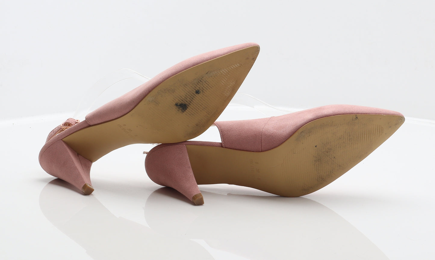 Primark Womens Pink Polyester Slingback Heel UK 6 39