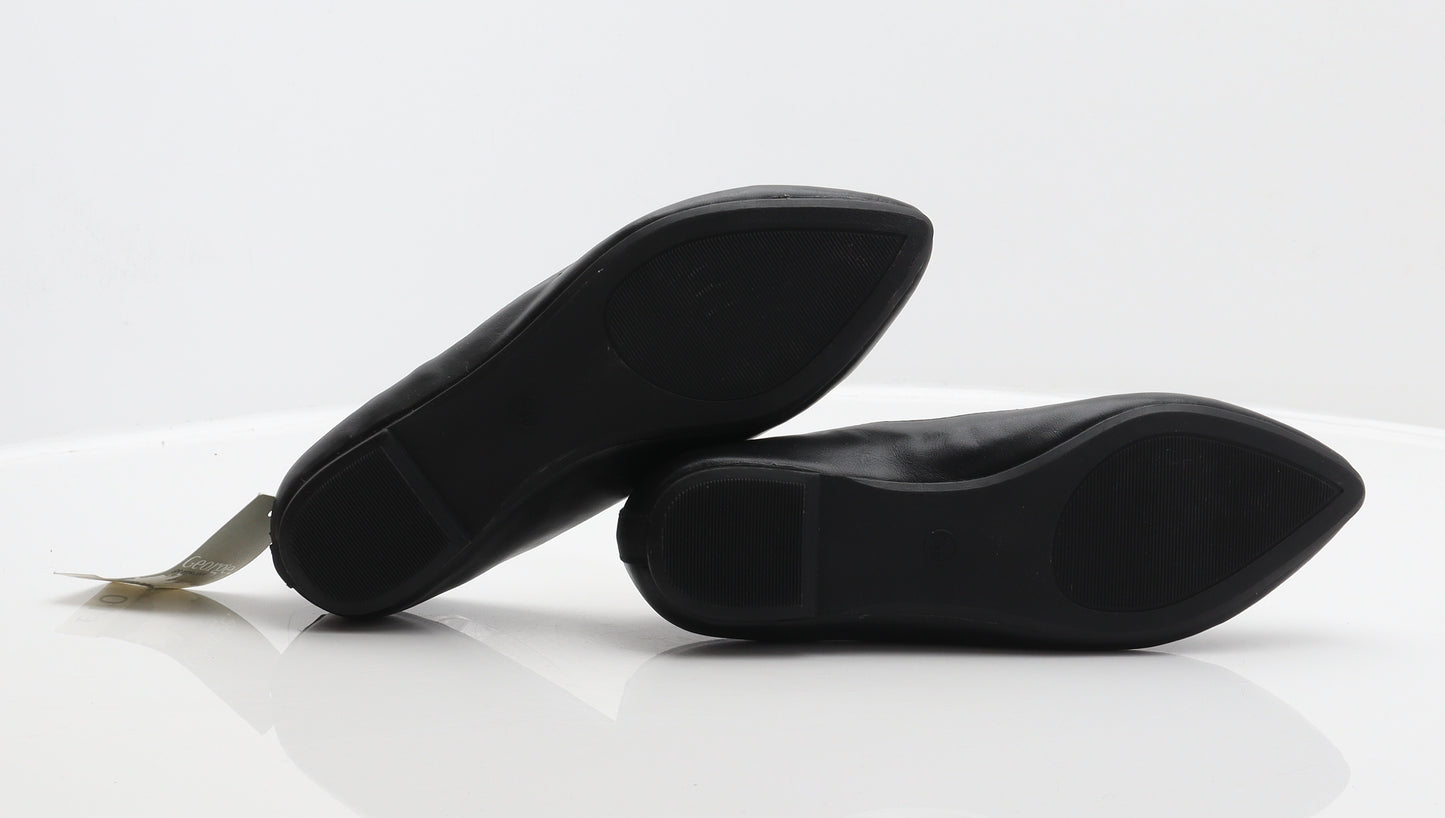 George Womens Black Synthetic Ballet Flat UK 4 37