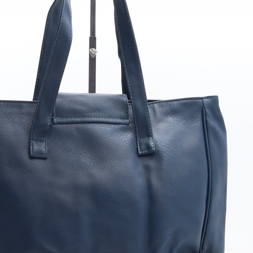 Nathalie Andersen Womens Blue Polyethylene Shoulder Bag Size Large