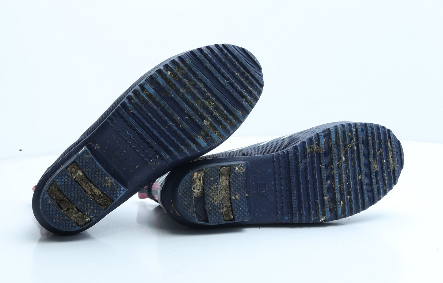 Avenue Womens Blue Striped Rubber Wellies Boot UK 5