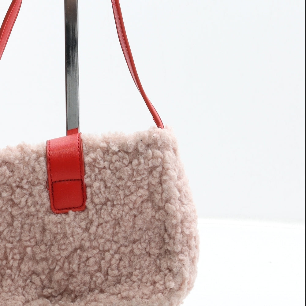PRETTYLITTLETHING Womens Pink Polyester Shoulder Bag Size Small