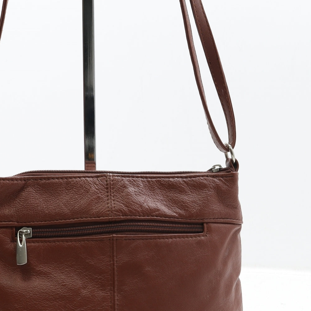 Luca bocelli Womens Brown Leather Crossbody Size Medium