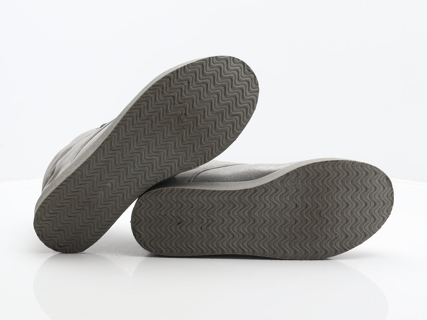 Atmosphere Womens Silver Polyester Shearling Style Boot UK 5