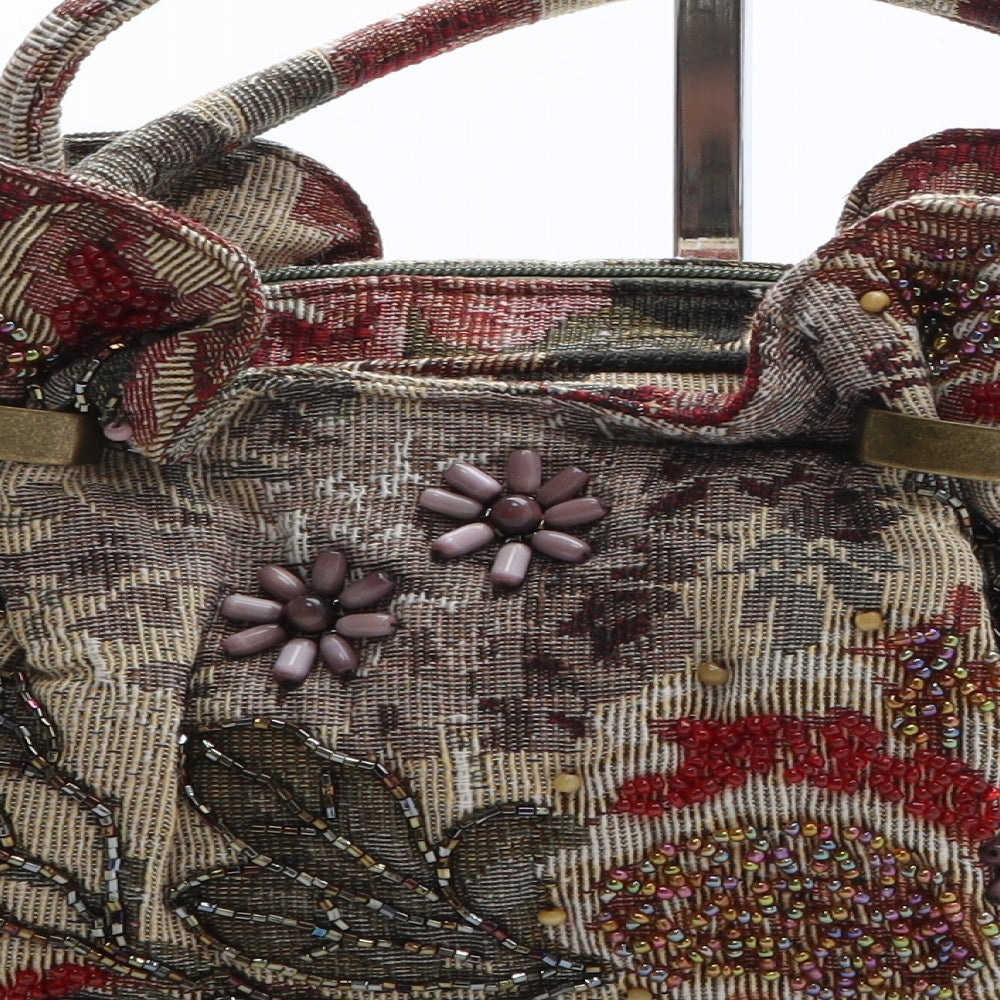 Leko London Womens Multicoloured Floral Polyester Top Handle Bag Size Medium