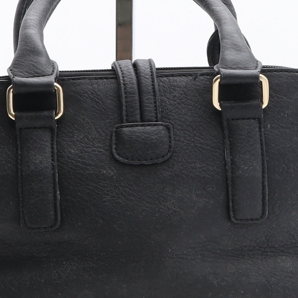Superbia Womens Black Polyethylene Top Handle Bag Size Medium