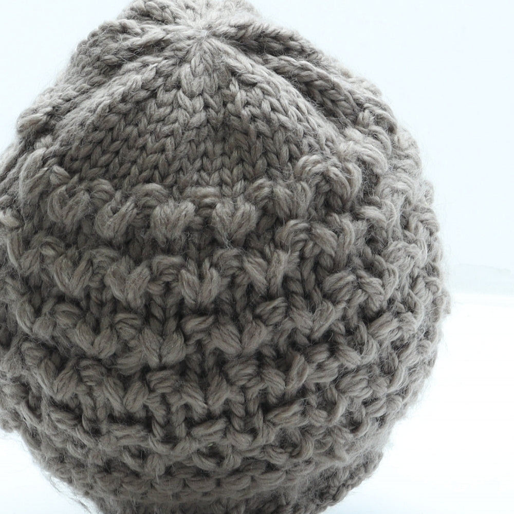 SheIn Womens Beige Polyester Beanie Size S - Flowers