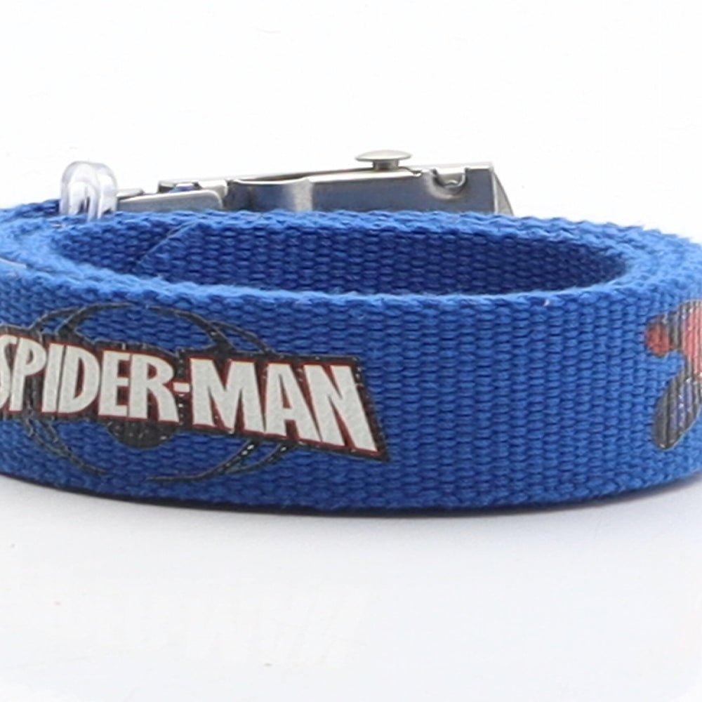Marvel Mens Blue Geometric Polyester Ratchet Belt Belt One Size - Spider-Man, Marvel