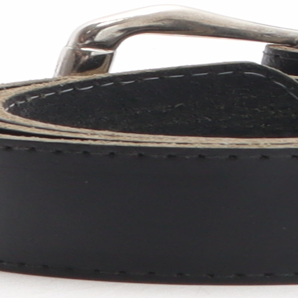 Diesel Womens Black Solid Leather Basic Belt Belt One Size