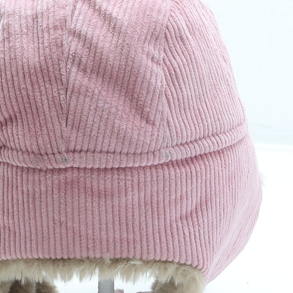 George Girls Pink Cotton Trapper Hat One Size