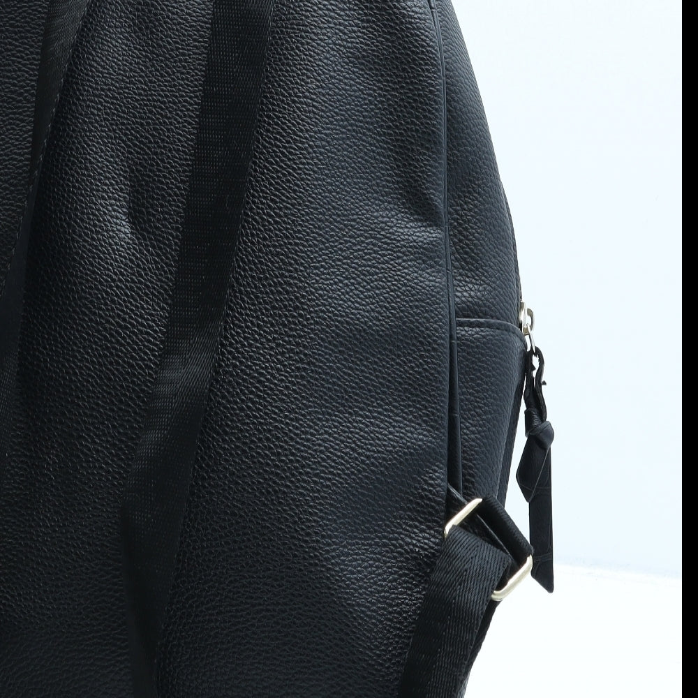Primark Womens Black Polyurethane Backpack Size Medium