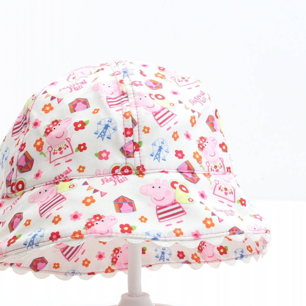 Peppa Pig Girls Multicoloured Polyester Sun Hat Size S - Peppa Pig Festival Fun