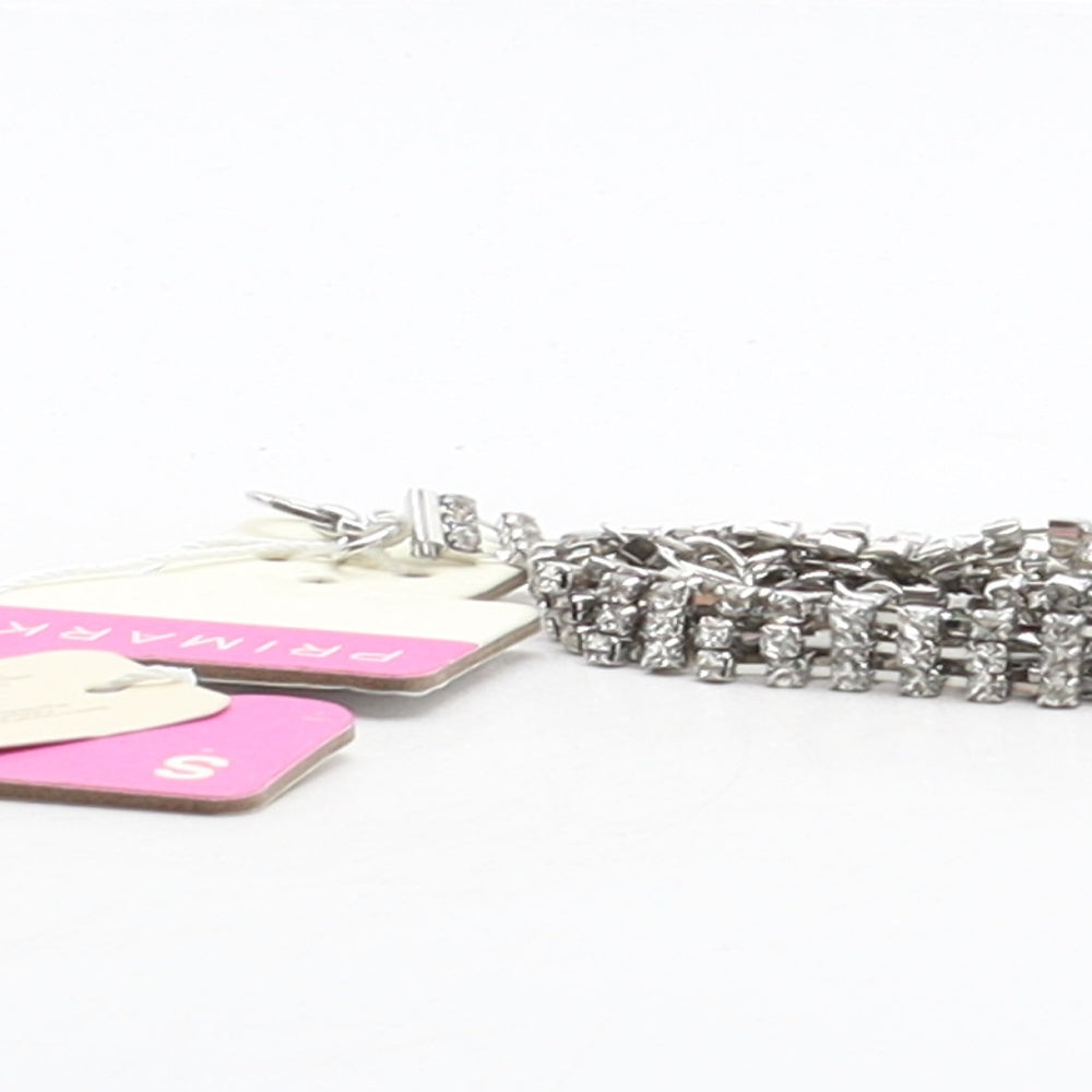 Primark Womens Silver Solid Metal Chain Belt Belt Size S