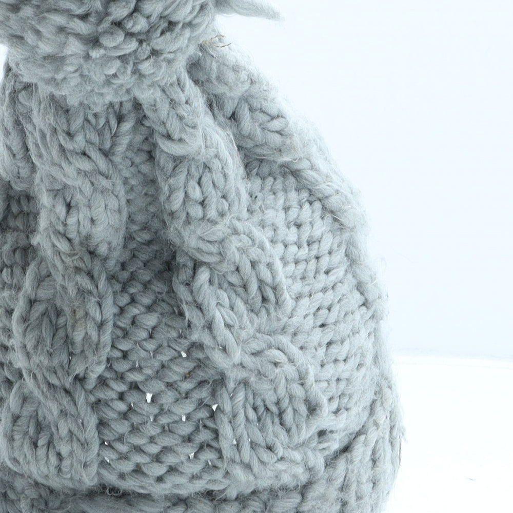 Atmosphere Womens Grey Acrylic Bobble Hat One Size