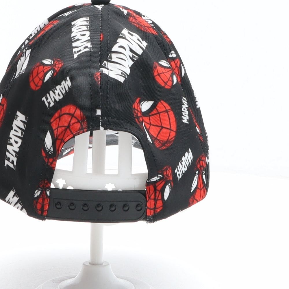 Primark Boys Black Geometric Polyester Baseball Cap One Size - Spiderman Pattern, Marvel