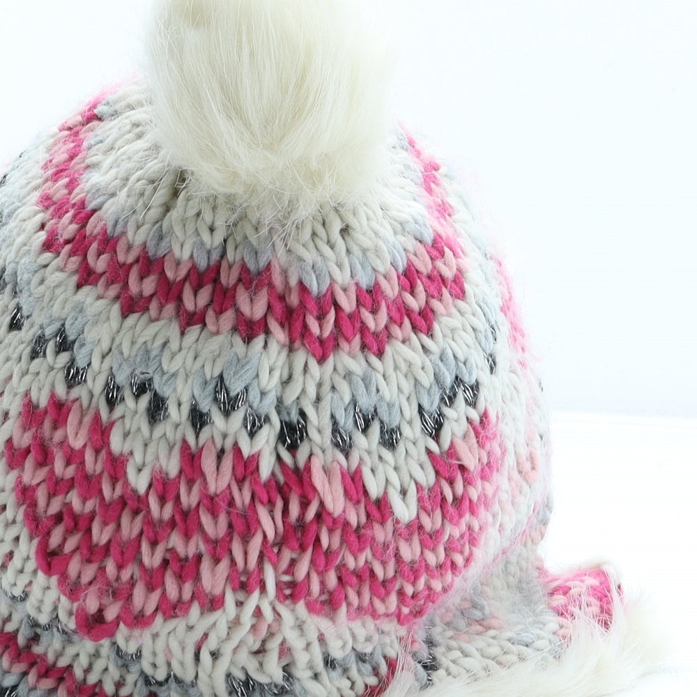 George Womens Multicoloured Geometric Acrylic Bonnet One Size