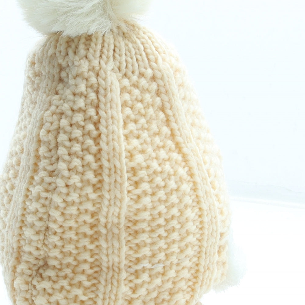 G-Stone Winter Collection Womens Pink Acrylic Balaclava One Size - Pom Pom