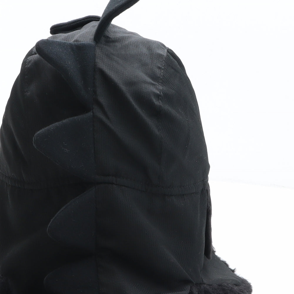 NEXT Boys Black Polyester Trapper Hat One Size - Dinosaur spikes design