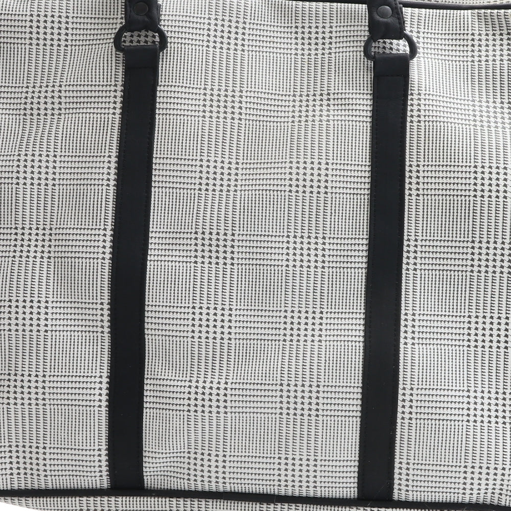 Ginny Womens White Geometric PVC Hobo Bag Size Large