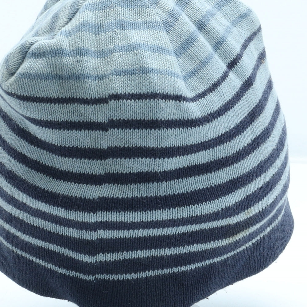 NEXT Boys Blue Striped Acrylic Beanie Size S - Size 7-10 Years