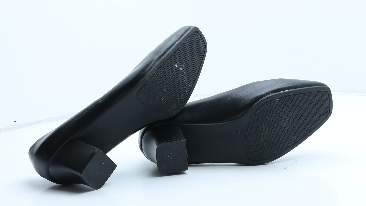 Preworn Womens Black Synthetic Court Heel UK