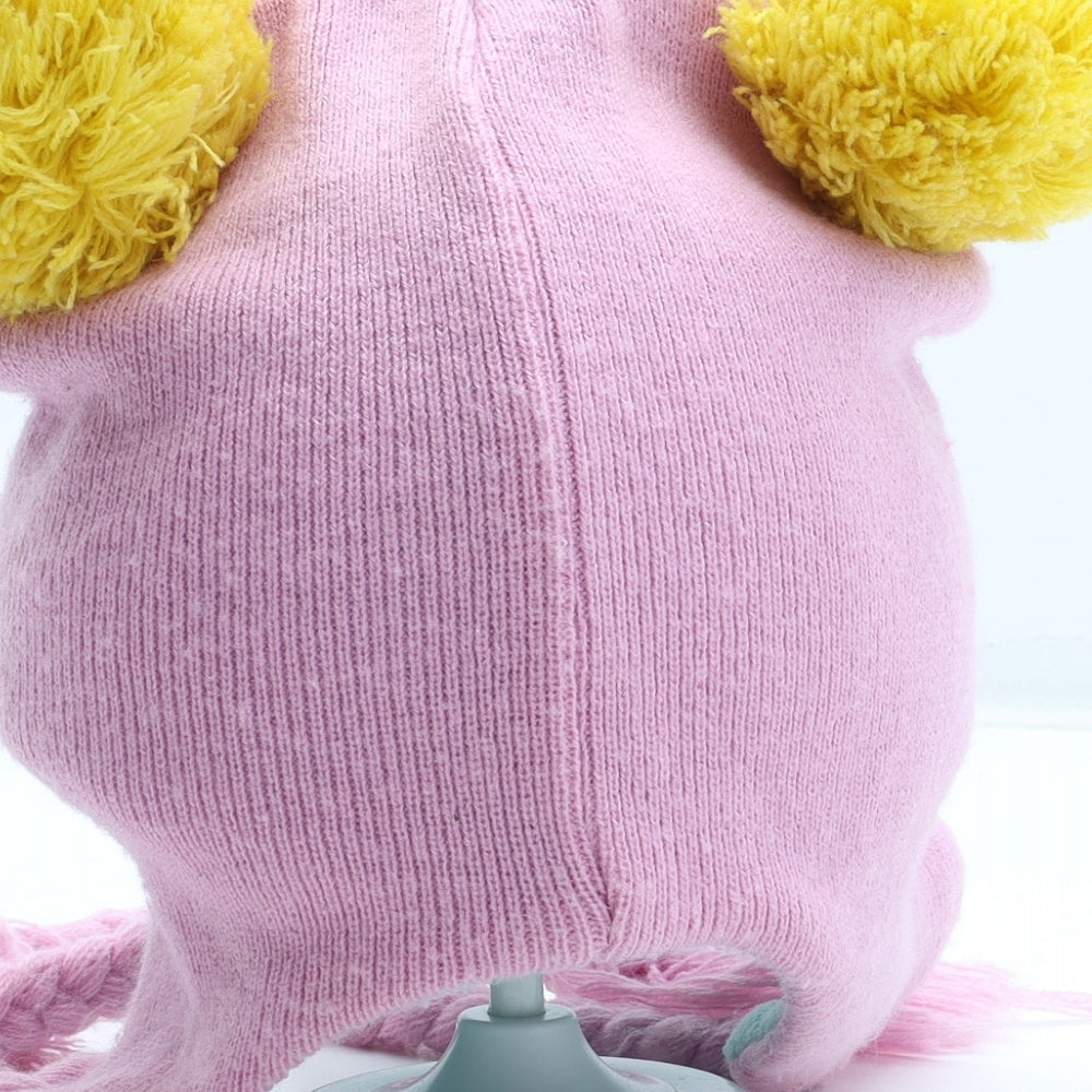 The Grinch Girls Pink Acrylic Bobble Hat One Size