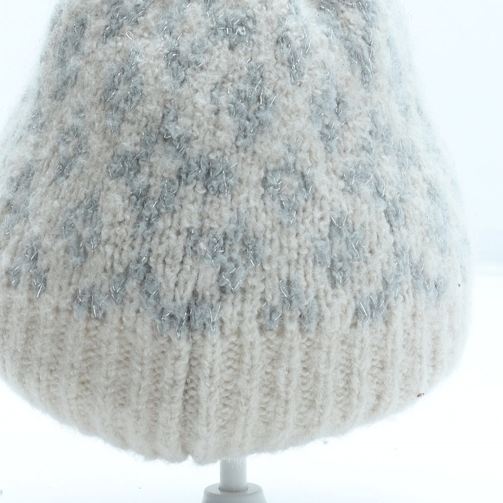 F&F Womens Pink Fair Isle Acetate Beanie One Size