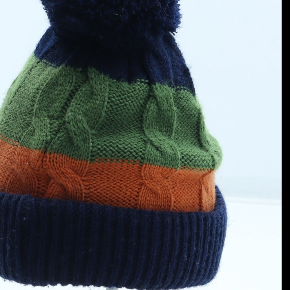 Peppa Pig Boys Multicoloured Colourblock Acrylic Bobble Hat Size S