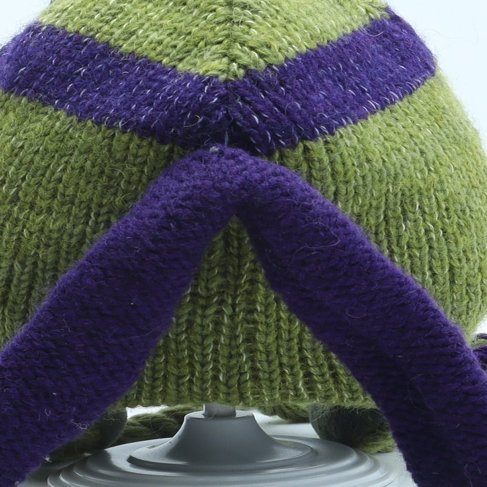 Preworn Boys Green Colourblock Acrylic Beanie One Size - Teenage Mutant Nina Turtles