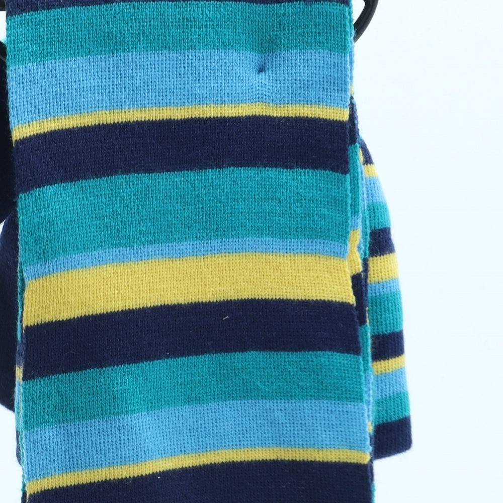 Peacocks Boys Multicoloured Striped Acrylic Beanie Size S - Scarf Mittens Included Size 2-6 years